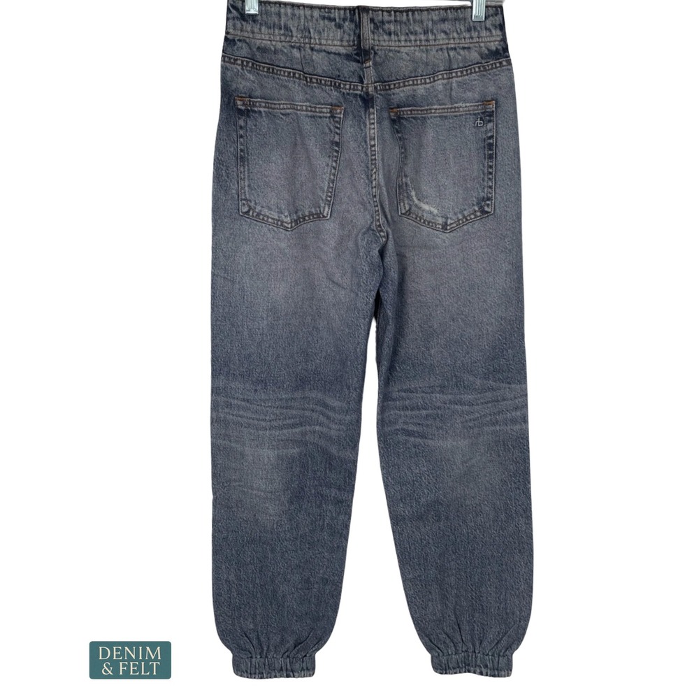 NEW Rag & Bone Miramar Lynn Printed Denim Jogger Pant Cotton Terry Pull-On SMALL - Picture 10 of 16